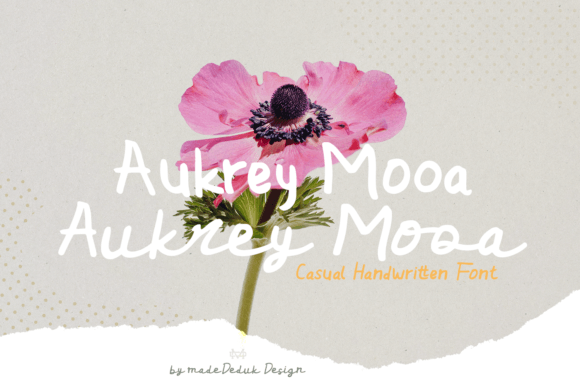 Aukrey Mooa Font: Handwritten Charm for Real Business Branding