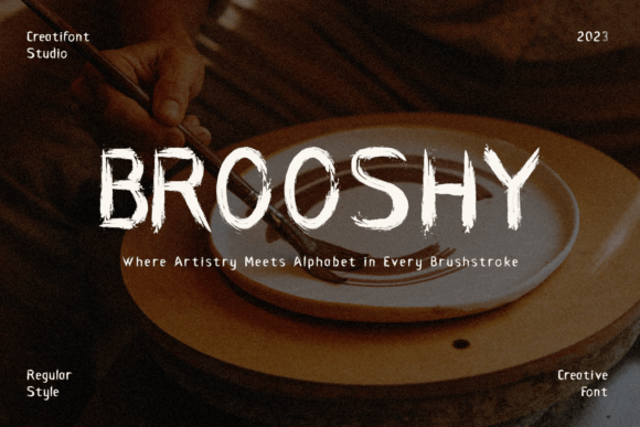 Brooshy: A Bold Brush Script Font for Handmade Brands