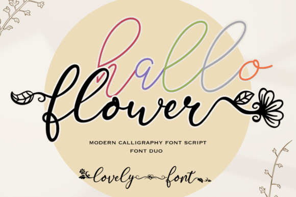 Hallo Flower: A Modern Script Font for Digital Branding