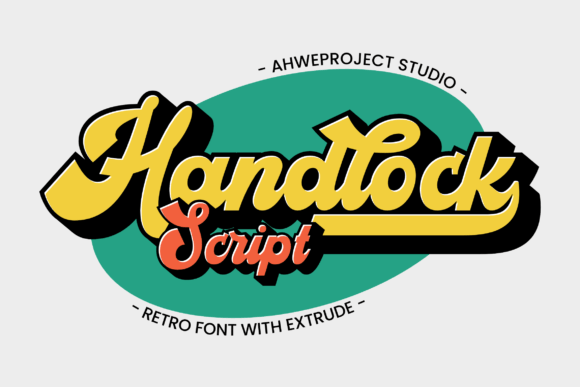Handlock: A Bold Retro Handwritten Font for Vintage Branding