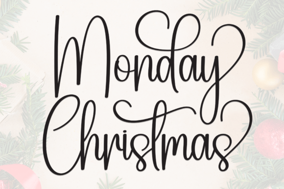 Monday Christmas: An Elegant Script Font for Thoughtful Branding
