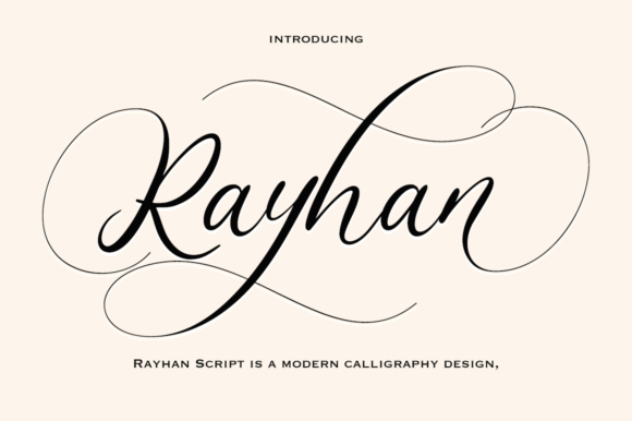 Rayhan Script Font for Small Business Branding